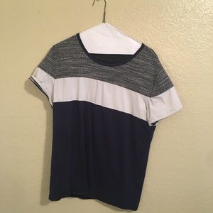 Silver white and blue T-shirt